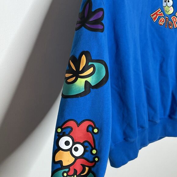 Sanrio x Dumbgood Keroppi Sweatshirt Womens XS King Graphic Crewneck Hello Kitty - Picture 7 of 10